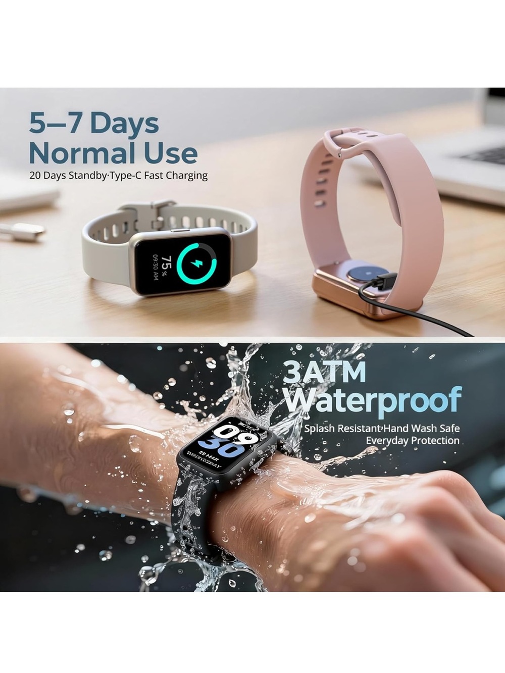 Brand new Smart Fitness Tracker Watch - Black - Picture 5 of 9